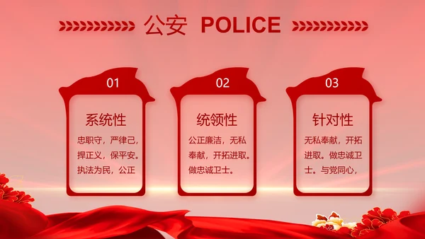 大气公安年终工作总结新年计划PPT