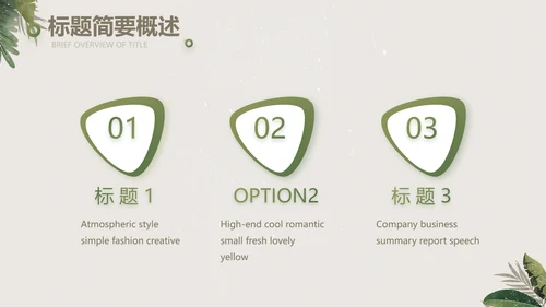 绿色清新草本美容护肤工作总结PPT
