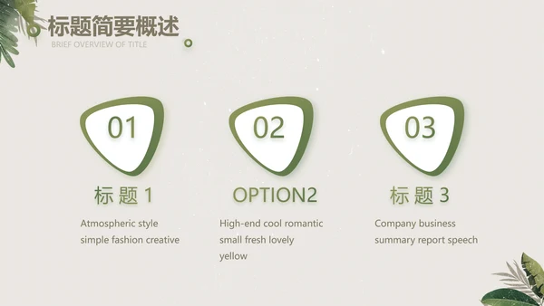 绿色清新草本美容护肤工作总结PPT