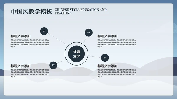 蓝色简约风教育教学PPT模板