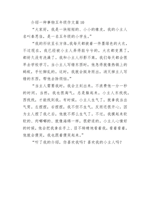 介绍一种事物五年级作文（精选10篇）.docx