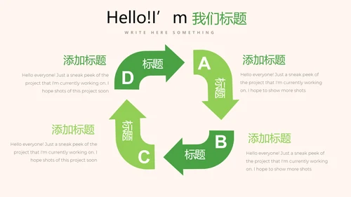 绿色小清新我爱春天小学生动态PPT模板