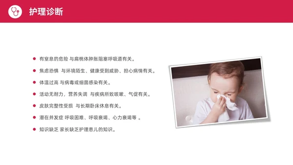 红色水彩简约商务急性咽喉护理查房培训PPT课件