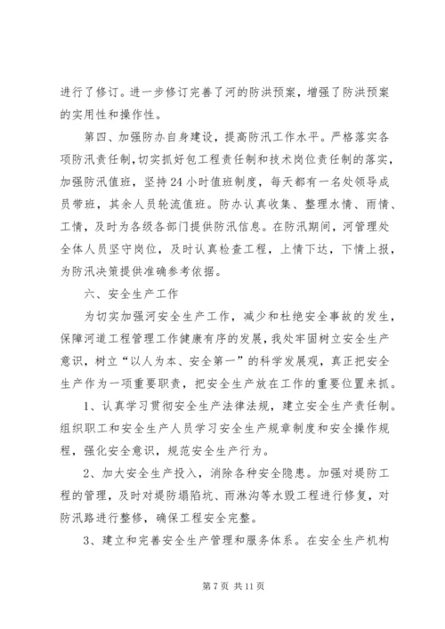 河务管理处工作总结及明年计划 (2).docx