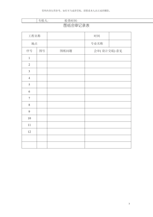 项目精细化管理手册表格下篇模板.docx