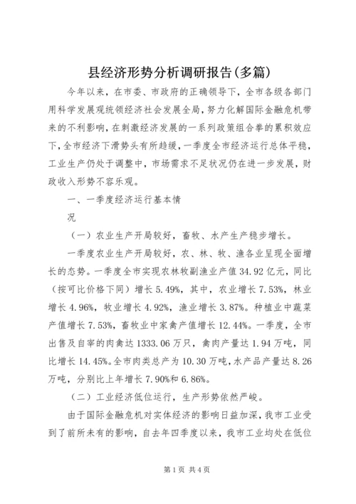 县经济形势分析调研报告(多篇).docx