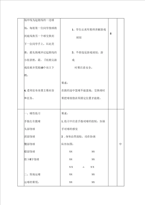 篮球运球公开课教案