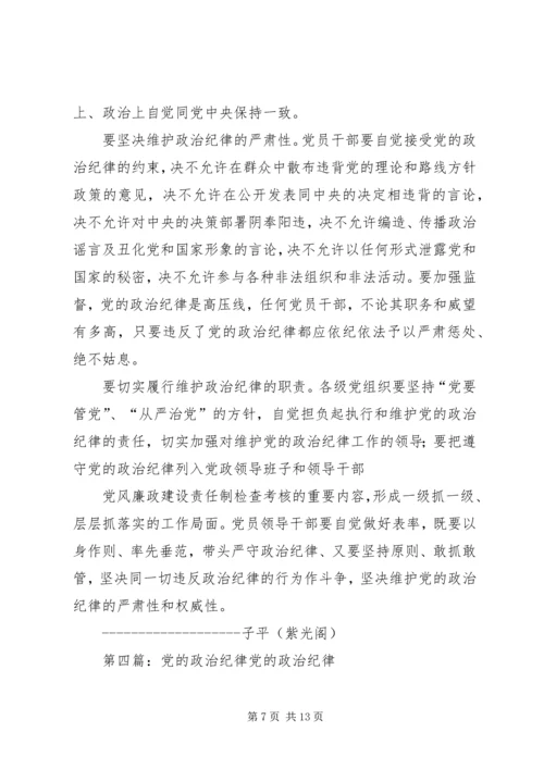 做党的政治纪律的坚定捍卫者.docx