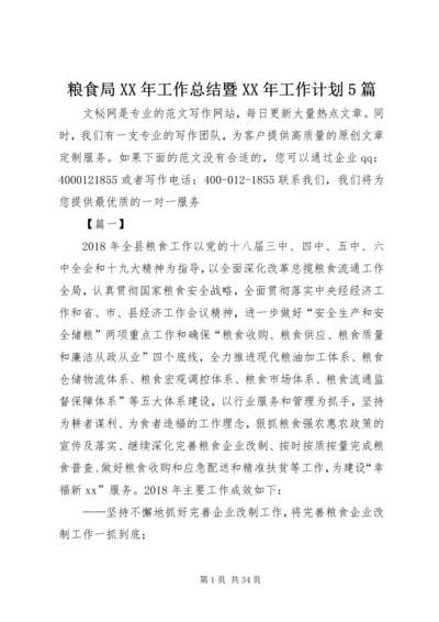 粮食局XX年工作总结暨XX年工作计划5篇.docx