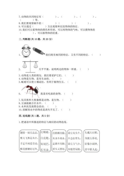 教科版一年级下册科学期末测试卷精品（典型题）.docx