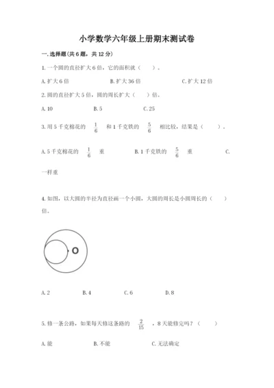 小学数学六年级上册期末测试卷（易错题）word版.docx
