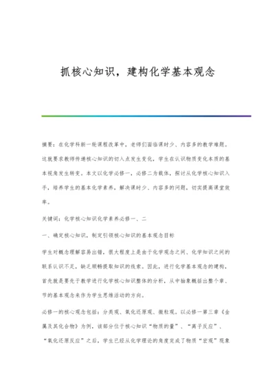 抓核心知识-建构化学基本观念.docx