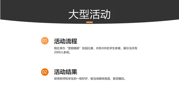 简约风黄色校园社团汇报PPT