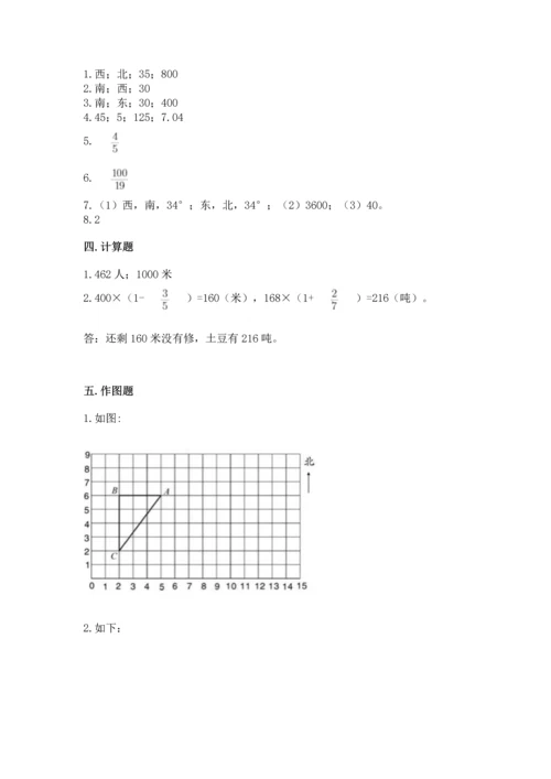 人教版六年级上册数学期中测试卷精品（b卷）.docx