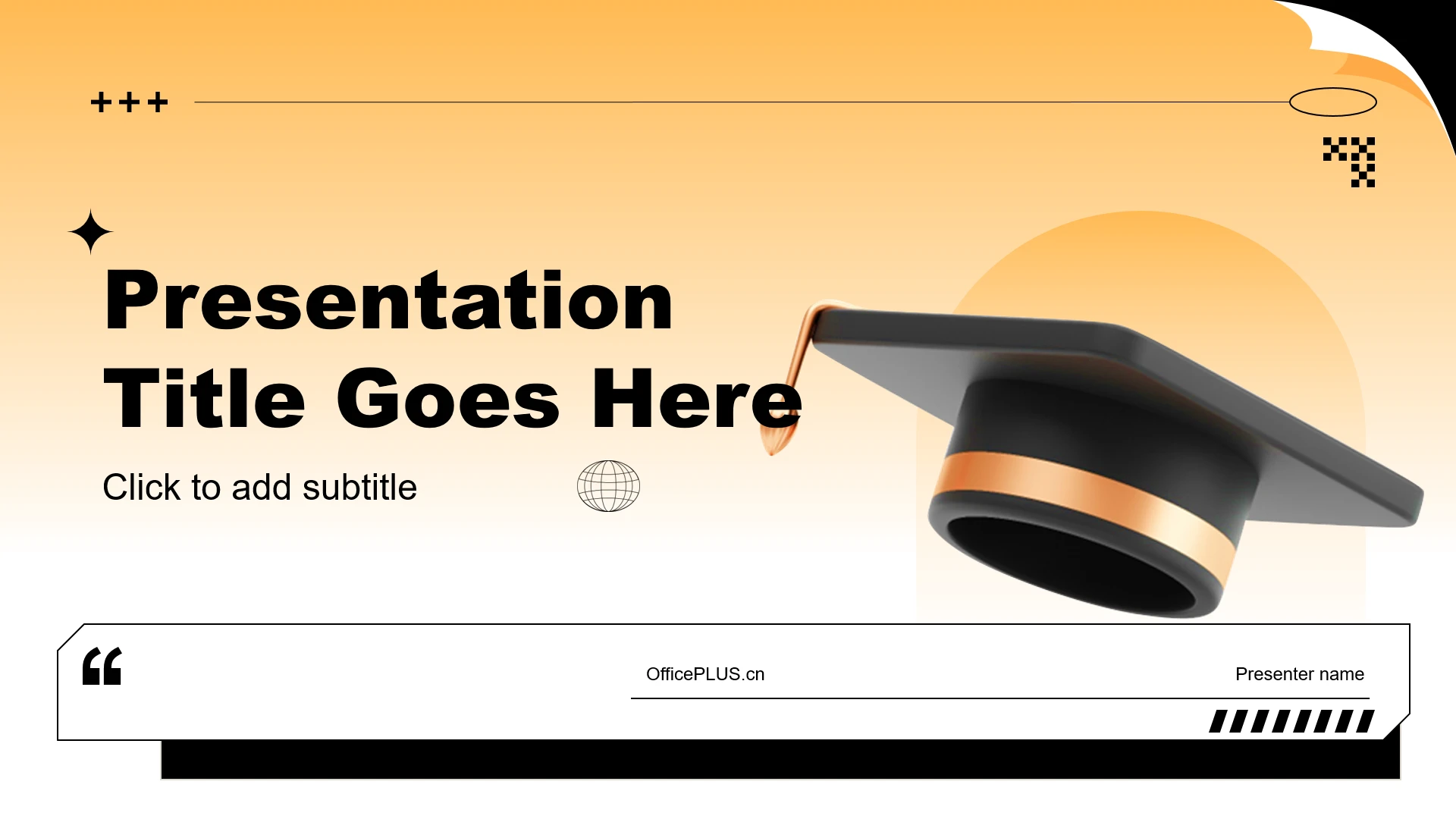 黄色渐变极简风开题报告PPT主题