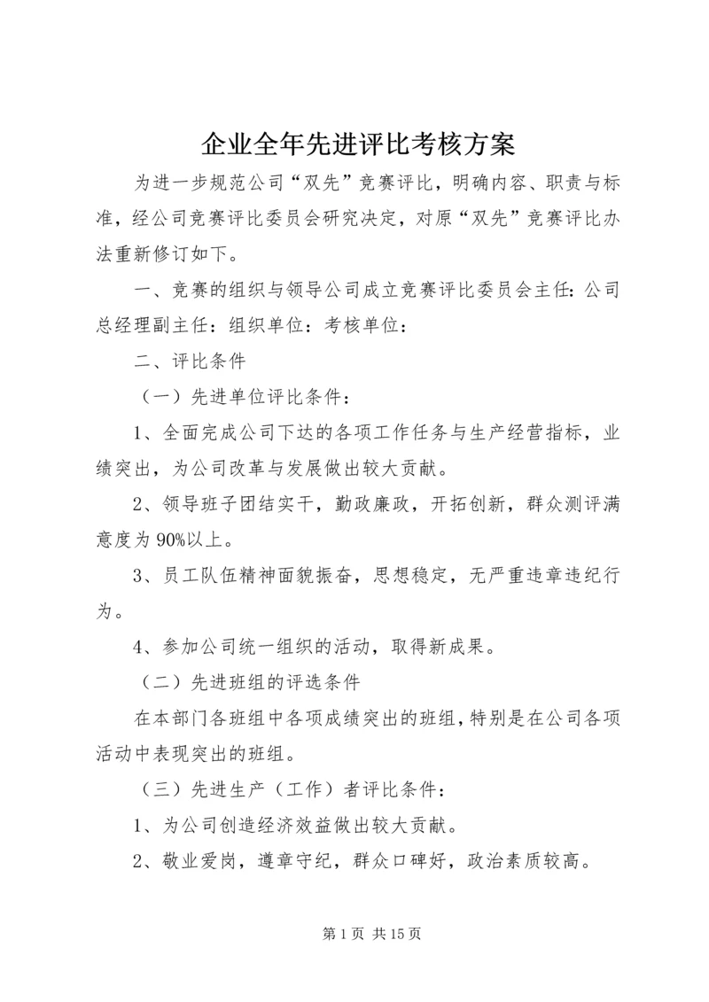 企业全年先进评比考核方案.docx