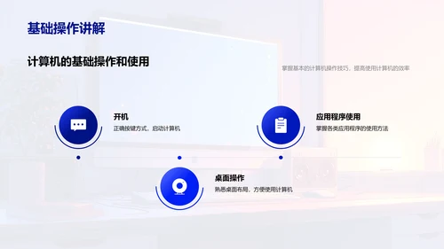 计算机发展与应用PPT模板