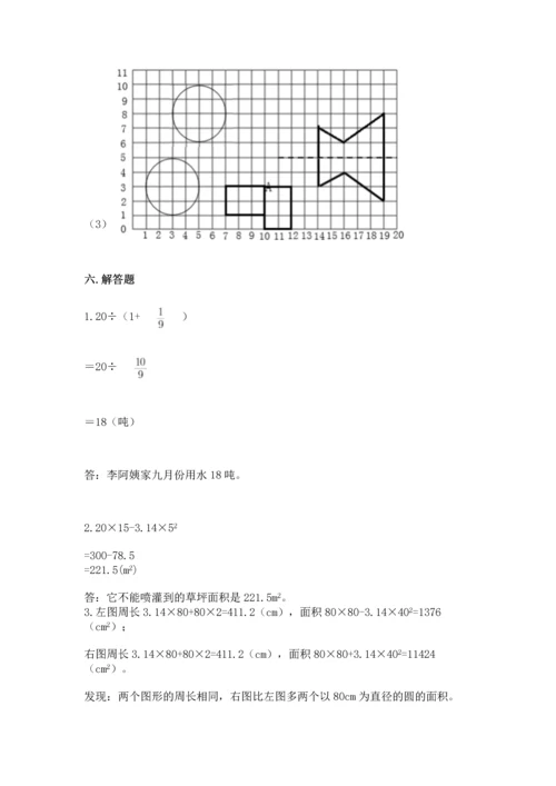 人教版六年级上册数学期末检测卷带精品答案.docx