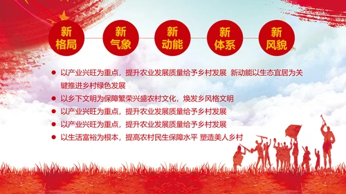 党委乡村振兴战略部署教学PPT模板