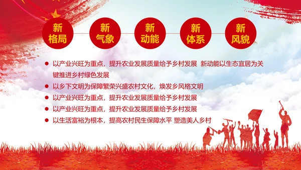 党委乡村振兴战略部署教学PPT模板