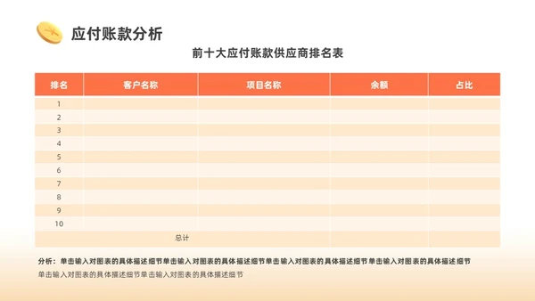 橙色3D商务财务分析PPT财务知识培训