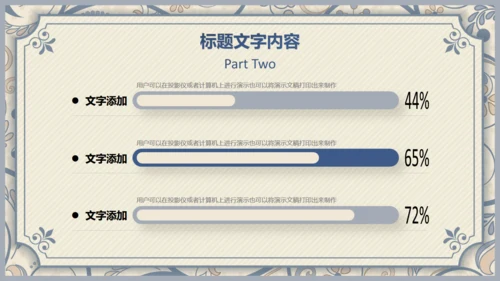 西式复古花纹背景商务汇报通用PPT模板