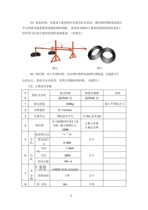 电动吊篮安全专项施工方案含计算书