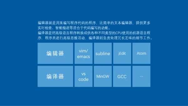 深色扁平C语言编程教学PPT模板