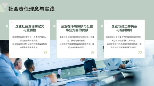 绿色清新风电商企业简介PPT模板