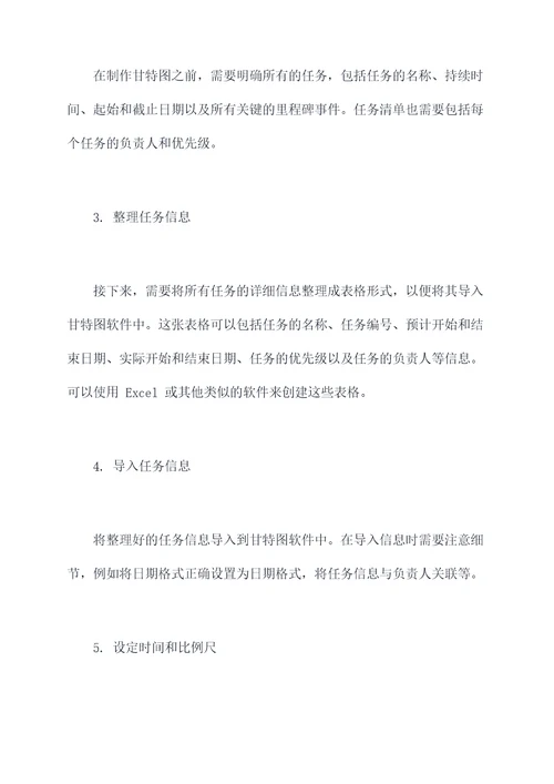 甘特图的制作方法剖析