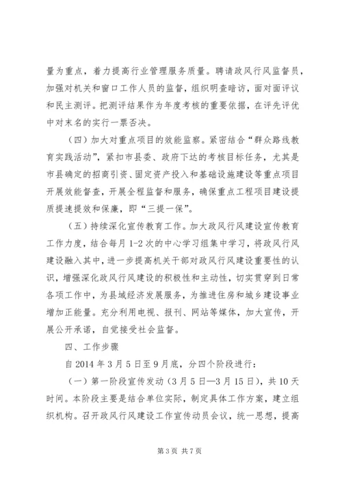 党的群众路线与政风行风建设工作方案.docx