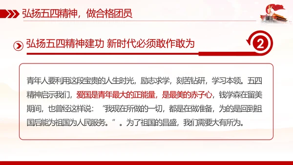 弘扬五四精神做新时代合格团员PPT模板