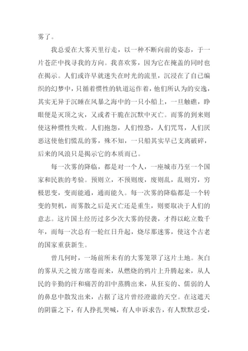 寻雾启示作文.docx