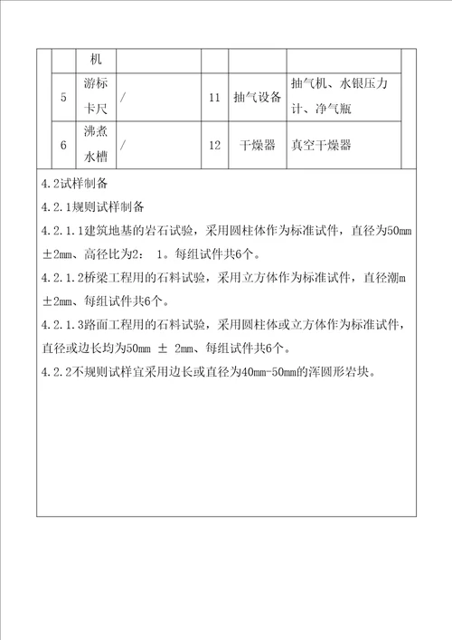 岩石的吸水性试验方法