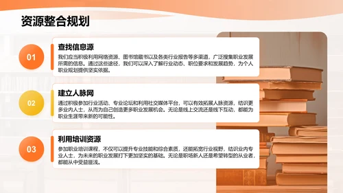 橙色商务风我的理想职业与实现路径PPT模板