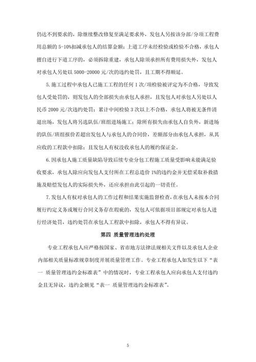 质量管理协议
