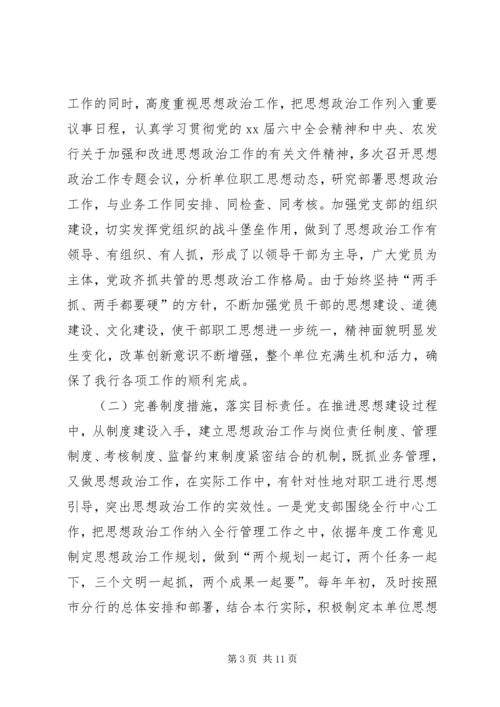 支行思想政治情况自查汇报 (3).docx