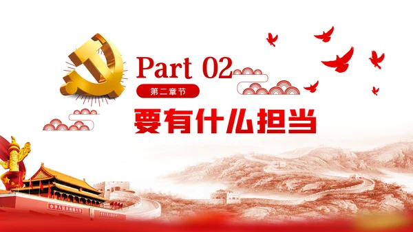以优良作风担当时代使命党课讲稿PPT模板