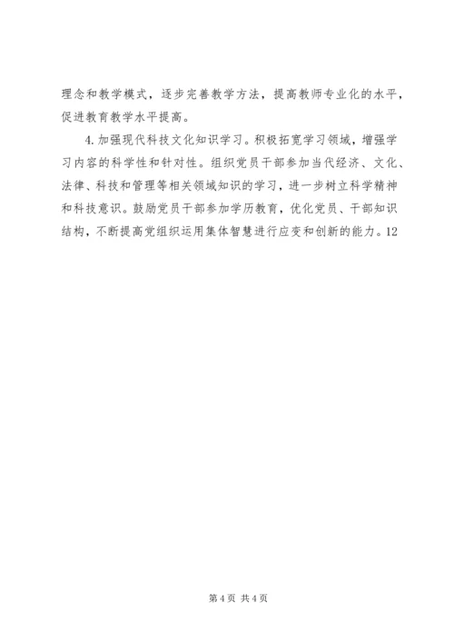 教工委关于开展创建学习型党支部活动实施意见.docx