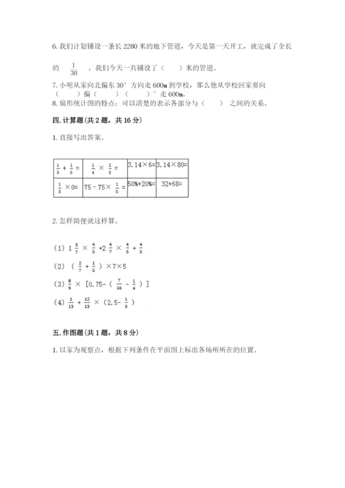 六年级上册数学期末测试卷及参考答案【研优卷】.docx