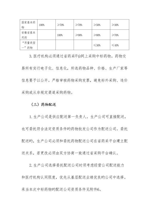 安徽省公立医疗机构基本用药集中全新招标采购实施专题方案公示稿.docx