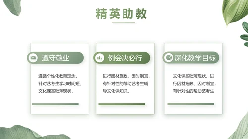 绿色水彩风培训课件动态PPT模板
