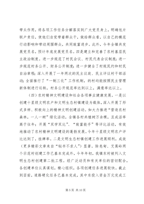 年度乡镇工作总结及年工作计划.docx