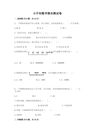 小升初数学期末测试卷【预热题】.docx