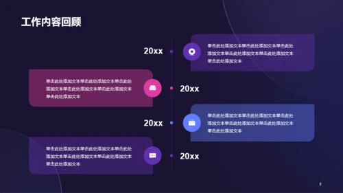 紫色互联网科技企业通用工作总结PPT