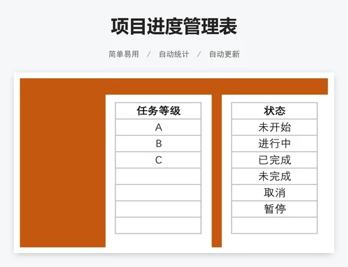 项目进度管理表