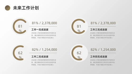 棕色简约风地球销售工作总结PPT模板
