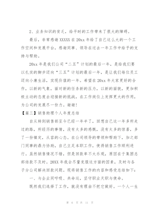 销售助理个人年度总结.docx