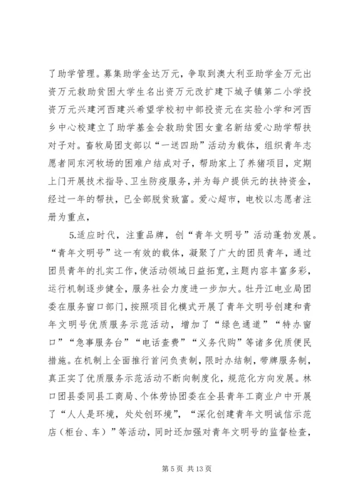 二四年度全市团的工作调研报告.docx