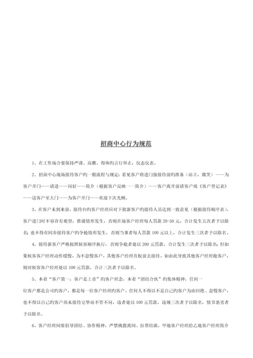 九峰国际招商部作业指导标准手册.docx